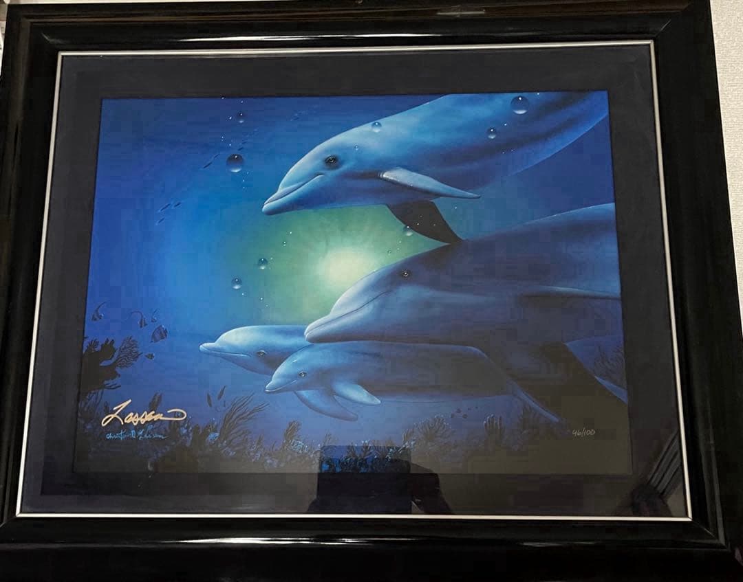 クリスチャン・ラッセン　版画　「ポイント　オブ　ライト」 ミクスドメディア