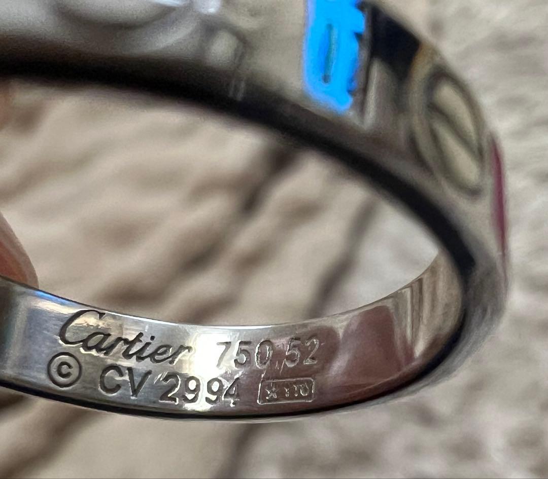 Cartier ミニラブリング ホワイトゴールド 専用ボックス付き　５２