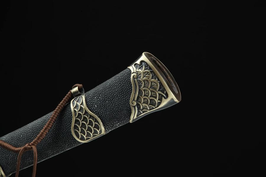 サメの皮の海竜刀 模造刀 居合刀 武士道 武具 漢剣 唐刀 龍泉剣 手鍛造打