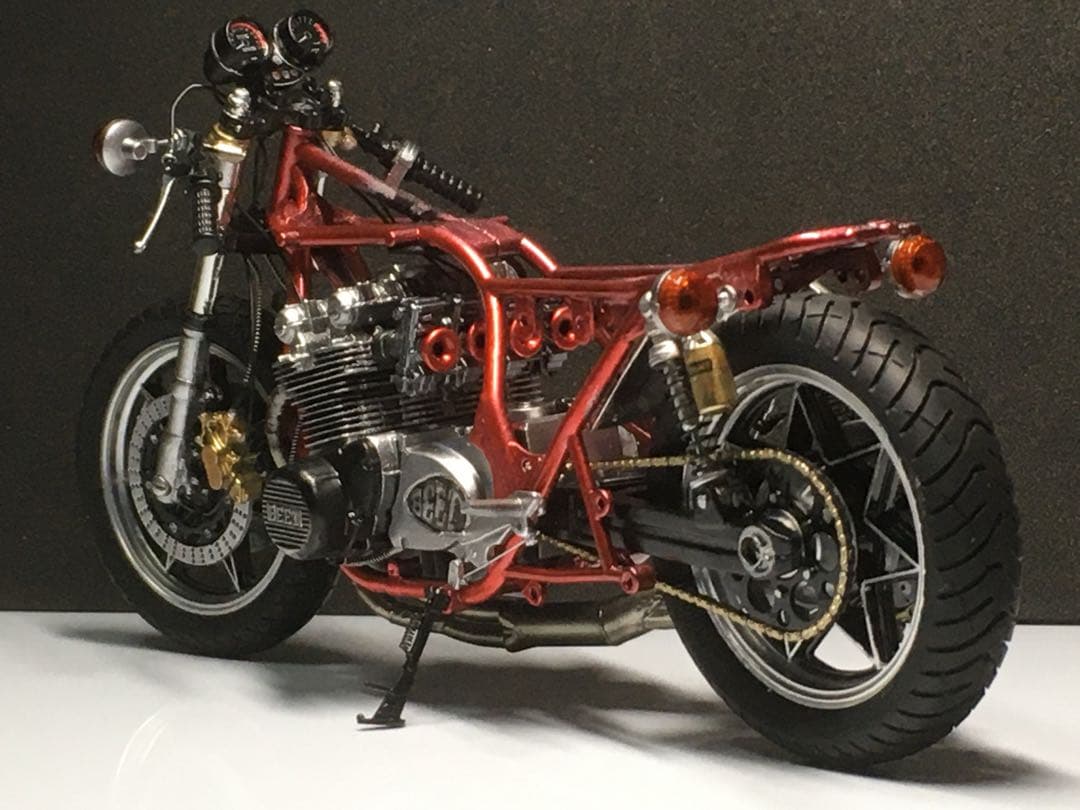 アオシマ Kawasaki Z1 1/12 プラモデル カスタム完成品