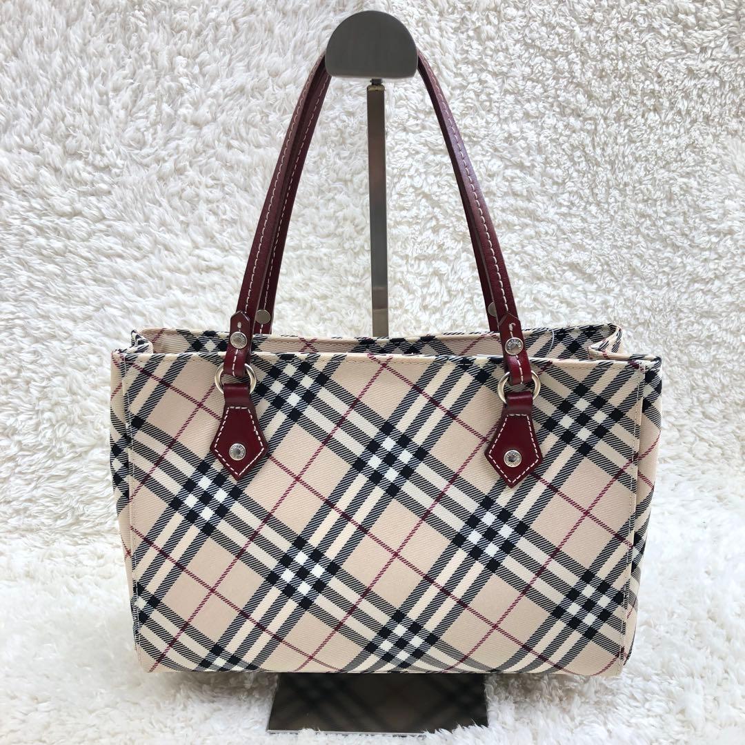 BURBERRY BLUE LABEL ノバチェック ハンドバッグ ベージュ
