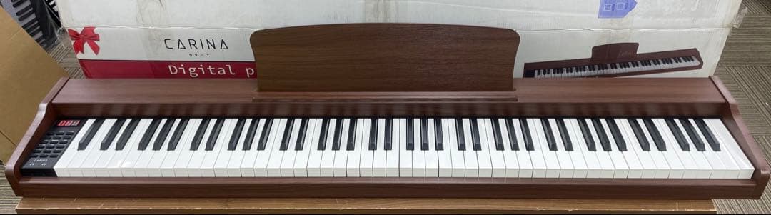 電子ピアノ88鍵盤　給電タイプ　木目調ボディ　マホガニー