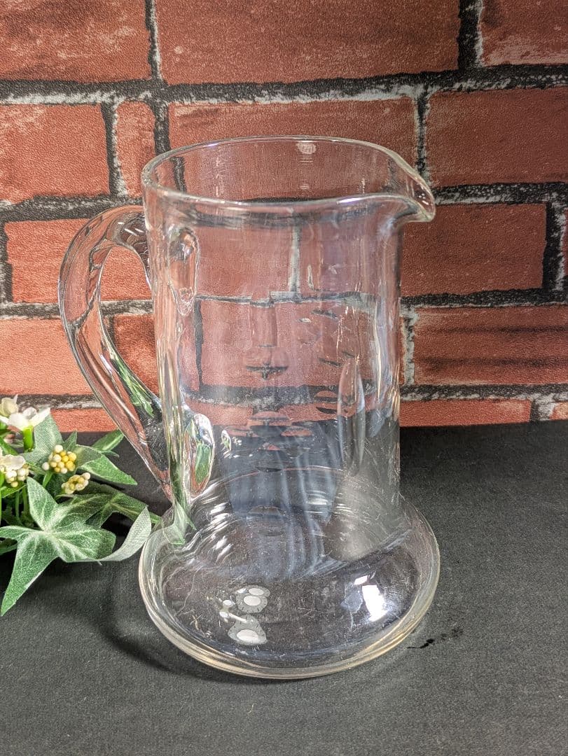 イギリス アンティーク ガラス製 ウォーターピッチャー ジャグ