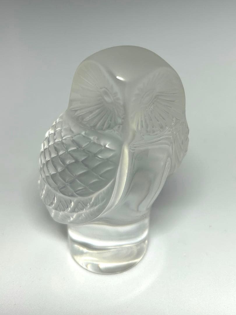 LALIQUE ラリック フクロウ クリスタル 置物 箱・冊子付き　ルネラリック