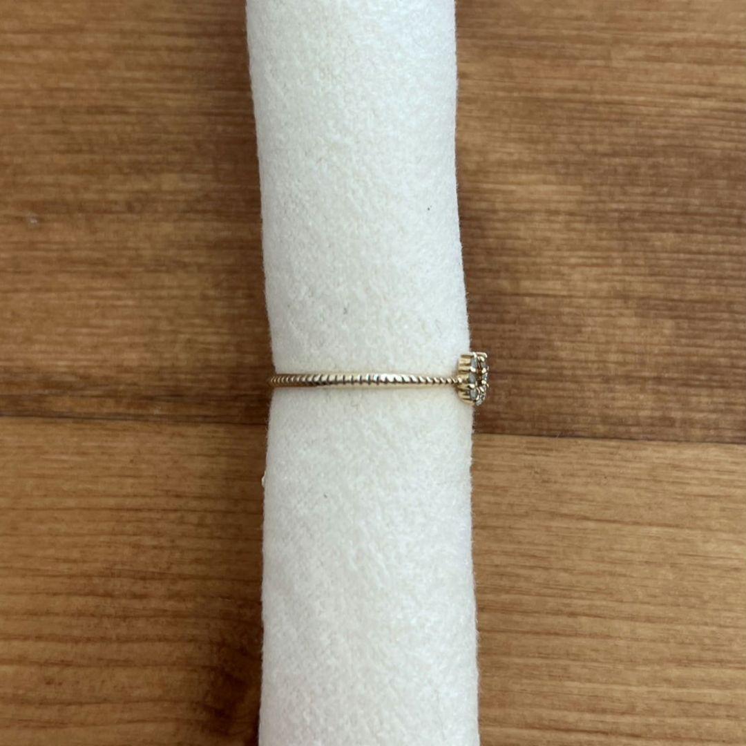 ま*な様 ete K10 ダイヤモンド ホースシュー リング 9号 証明書