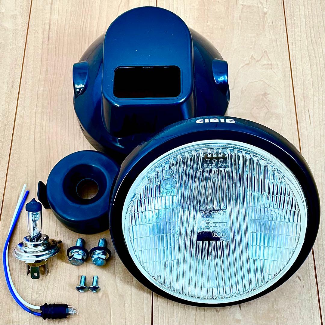 当時物 CIBIE シビエ 凹み ヘッドライト 160φ バブ CB250T