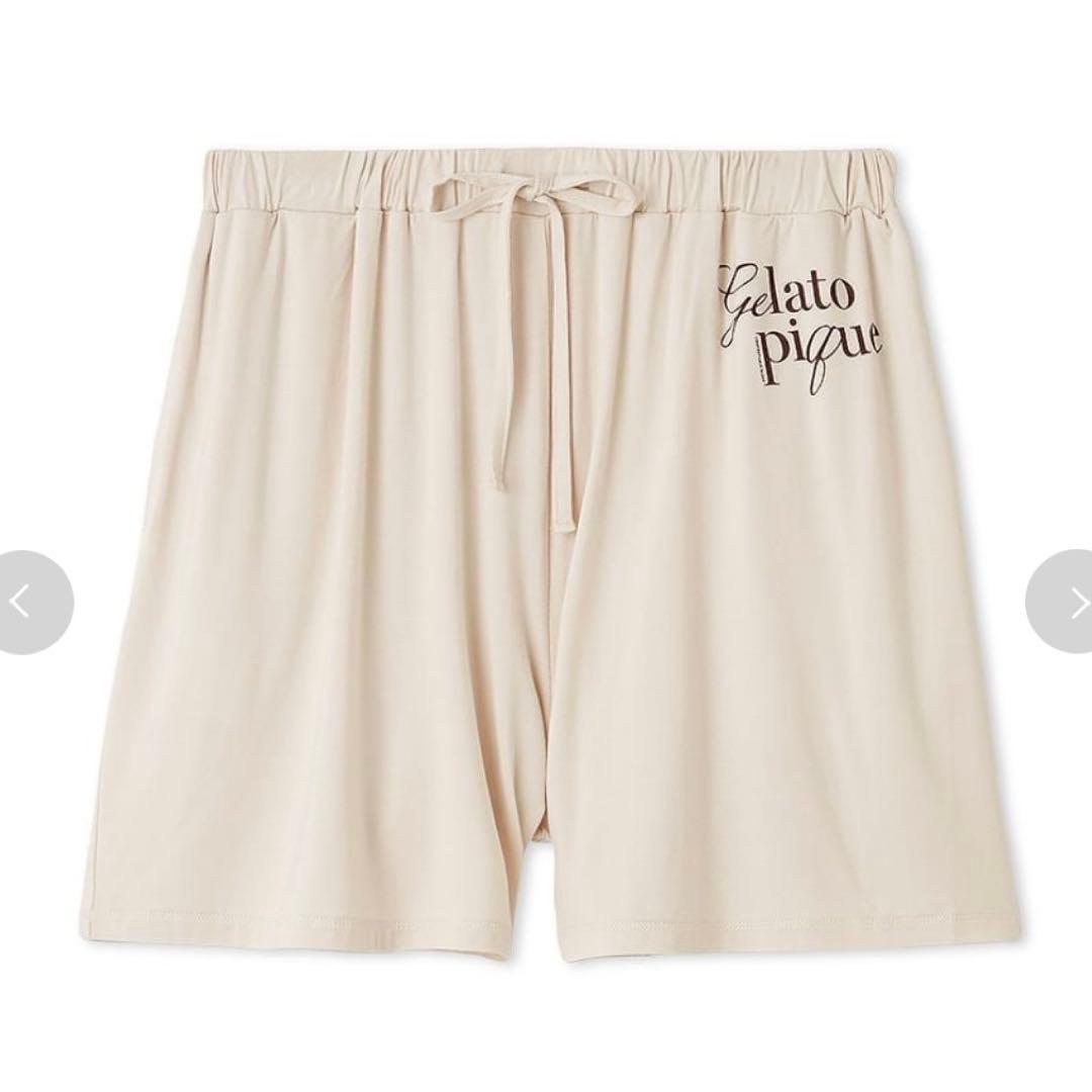 ジェラートピケ ジェラピケ 【接触冷感】レーヨンロゴTシャツ ショートパンツ