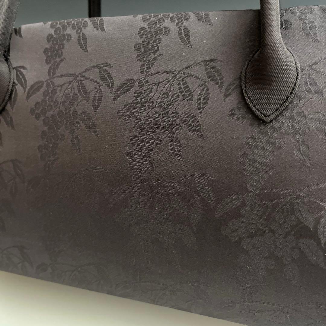 新品未使用品　京都 西陣織正絹帯地使用　利休バッグお茶席　25906