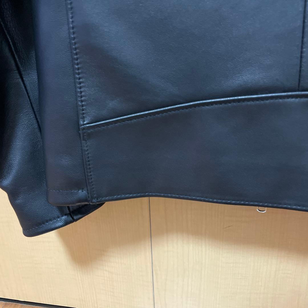 BY シープレザー シングル ライダースジャケット