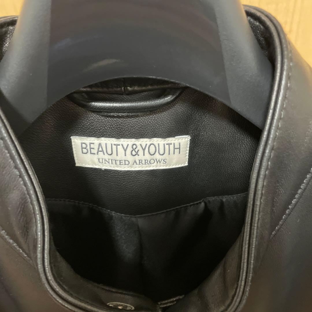 BY シープレザー シングル ライダースジャケット