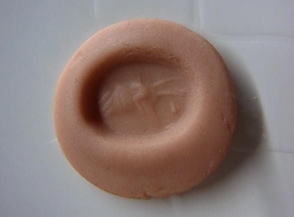 ★B1205★古代石 (260) 美品　西アジア　印章石　茶瑪瑙　羽虫　スタンプ