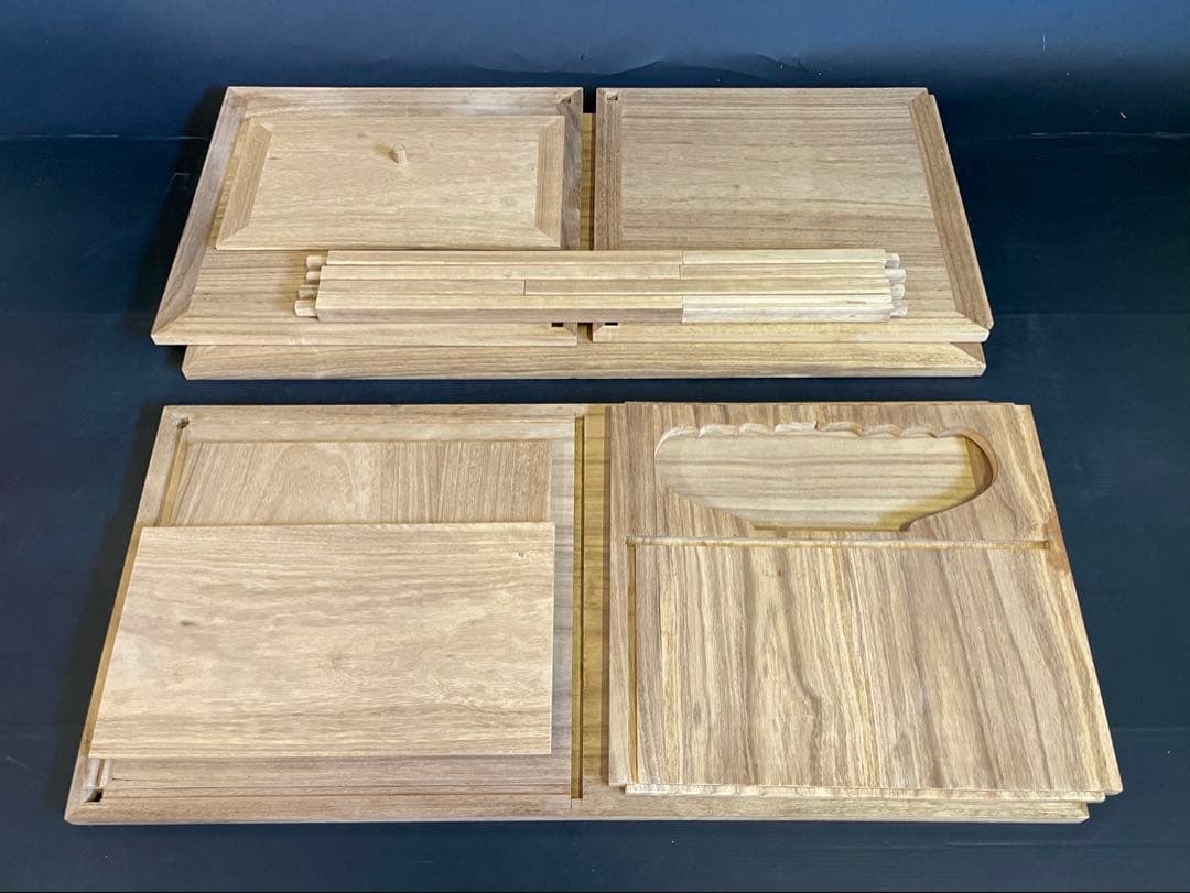 特価❣️『母』 利休好 袋棚 志野棚 組立式 仕舞い箱 茶道具 （26F①）