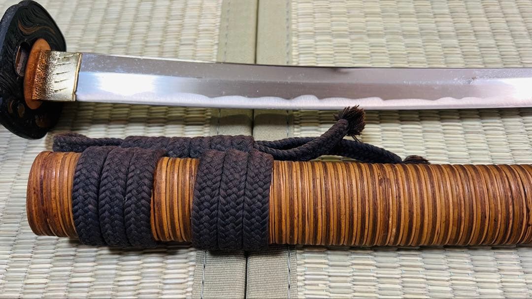 模造刀 大小 2振りセット 藤巻 鍔付き雲龍拵 笄付き 250519-4