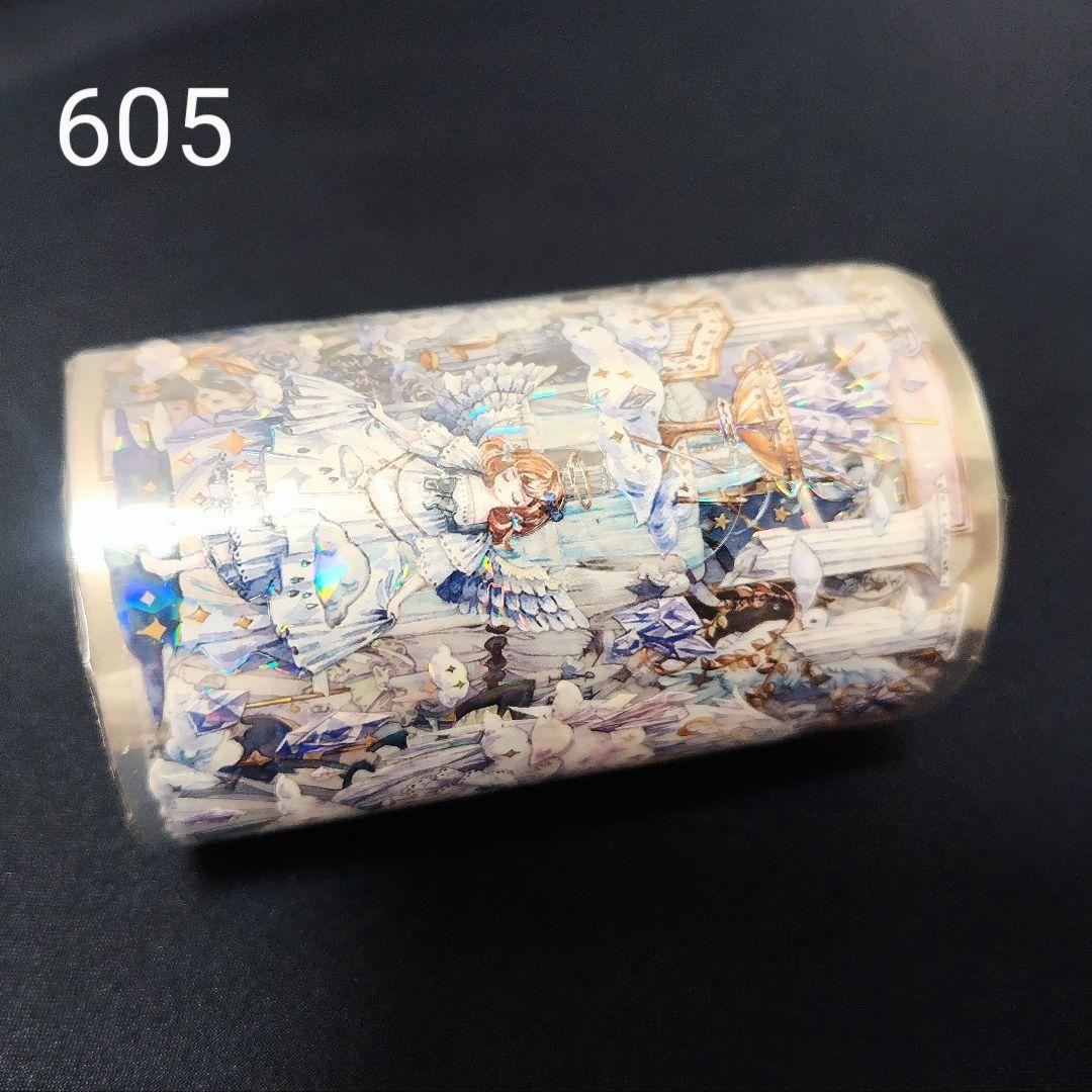 巻売 605★ 海外 マスキングテープ マステ PET 花 装飾 人物 贝壳光