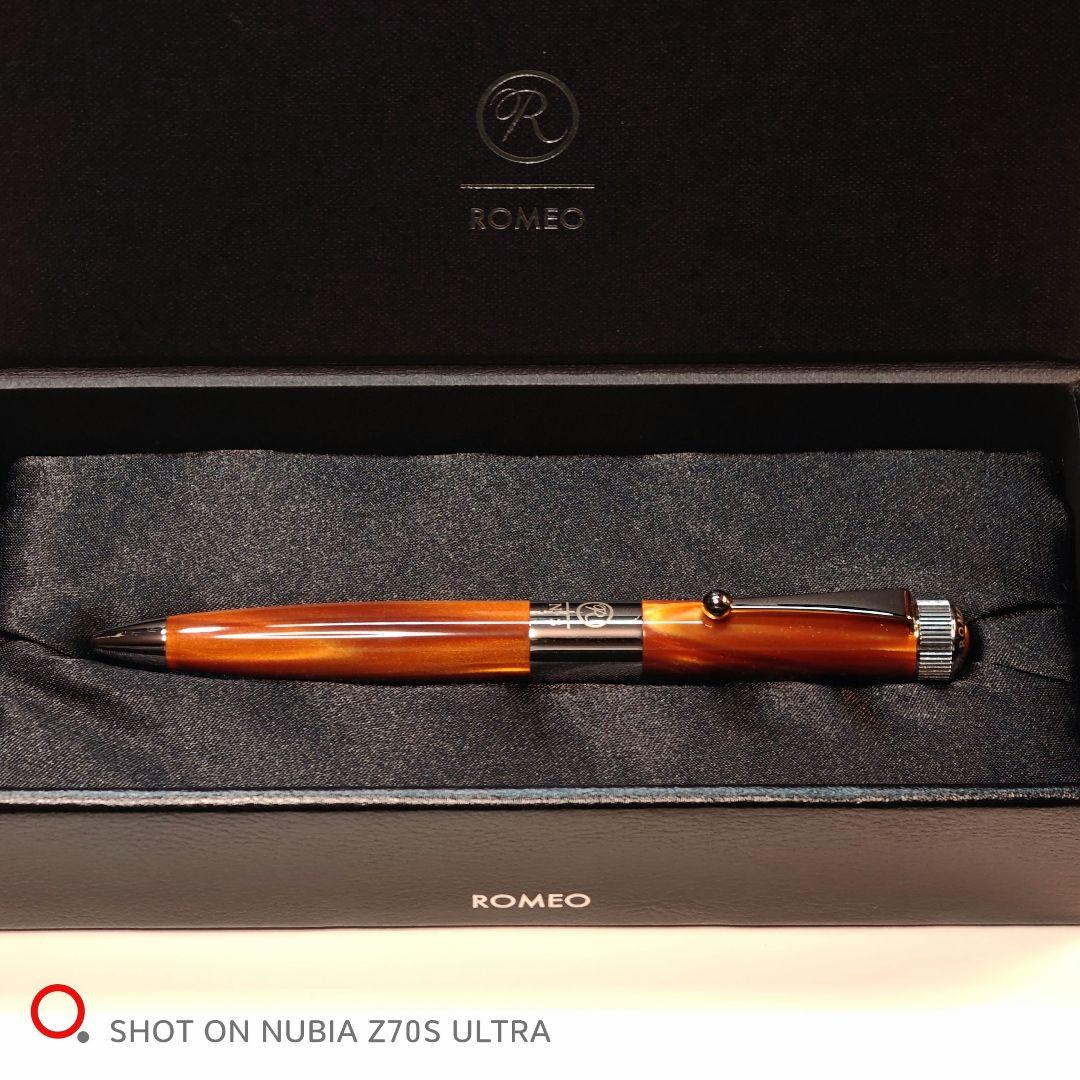 ROMEO ロメオ no.3 イタリアンアンバー 太軸 おまけ付き