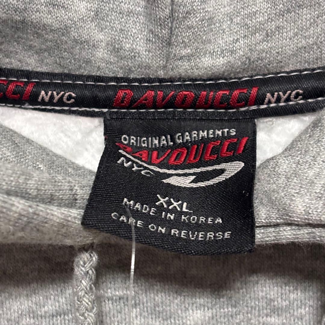 【新品タグ付】DAVOUCCIダヴォッチ パーカースウェット ロゴ刺繍　裏起毛