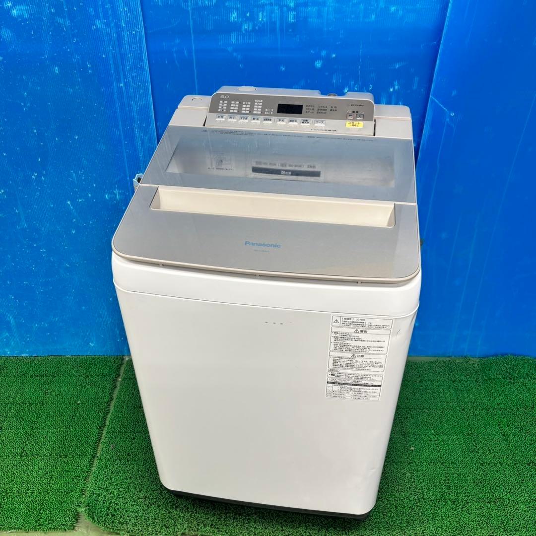 607 パナソニック　大型洗濯機　家庭用　美品　9kg 関東　配送無料　保証付