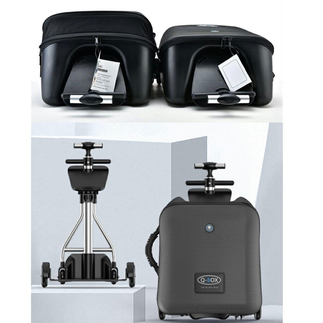 乗れるスーツケース　乗れるキャリーケース　ブラック