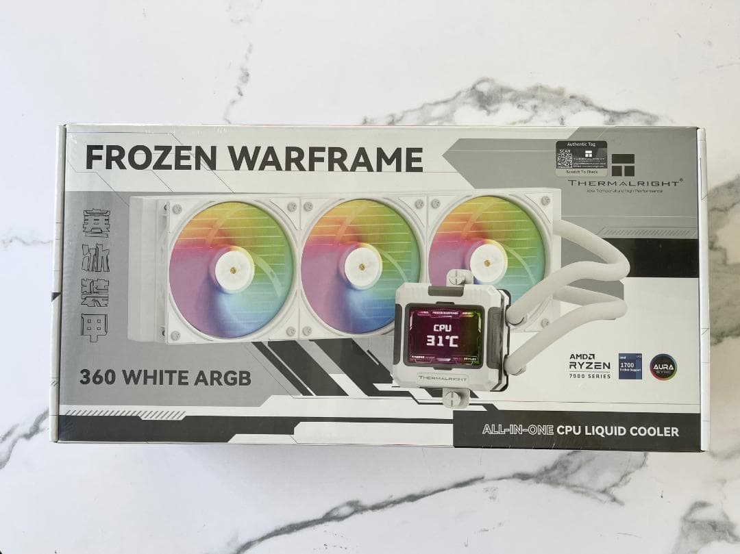 FW360 ARGB CPU水冷 2.4インチIPS画面 ホワイト【残り１個】