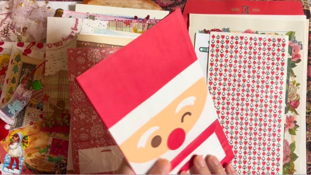 クリスマスおすそ分けファイル　ジャンクジャーナル　コラージュ素材