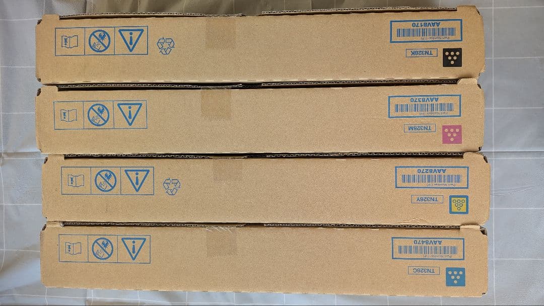 コニカミノルタ　TN328 WX107 トナー4色セット＋廃トナーBOX