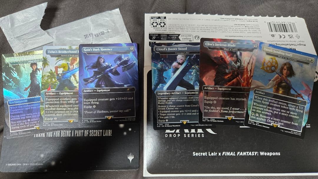 【開封済】Secret Lair FF 3種類 Non Foil 英語