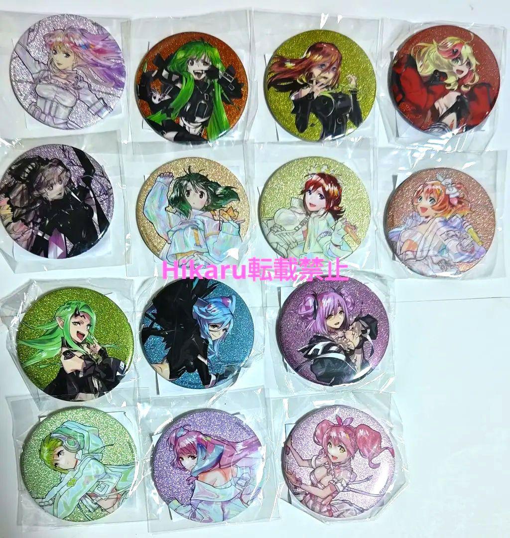 マクロス　裏マクフェス　シャッフルゲーム B賞 グリッター缶バッジ　コンプリート