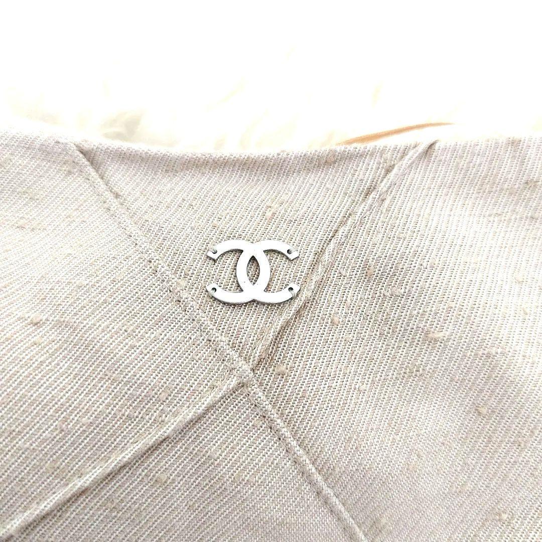 LeLe様　マトラッセスカート　ココボタン　フレア　シルク　ベージュ　40