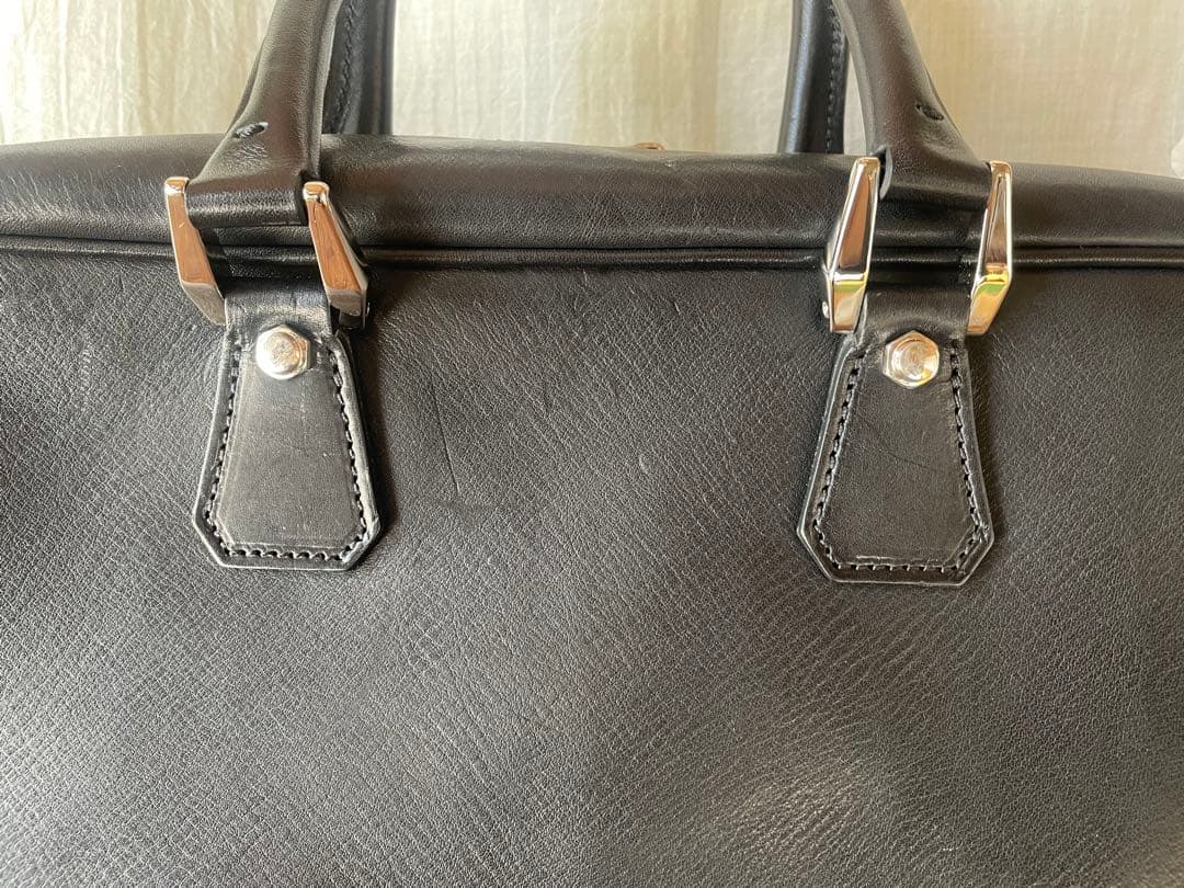 【未使用】万双　双鞣和地 シングルブリーフケース　ブラック　黒