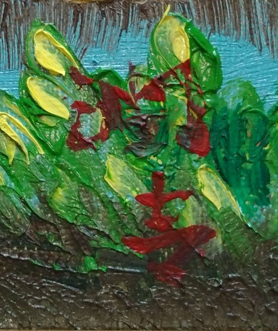 日本の懐かしい風景を描き続けた人気画家・向井潤吉の油彩画「古民家」