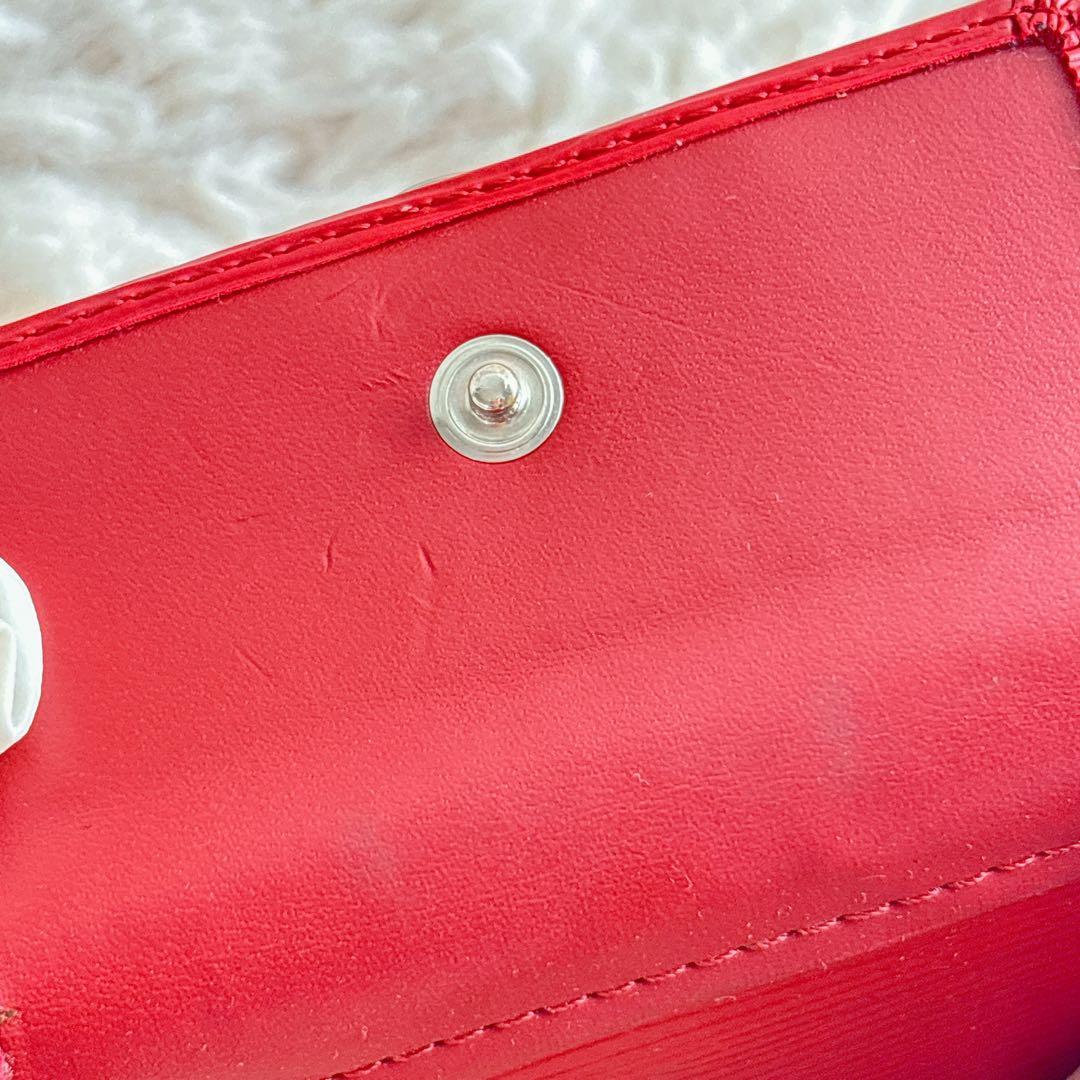 ヴィヴィアンウエストウッド 財布 三つ折り レッド オーブ ミニ財布 赤 レザー