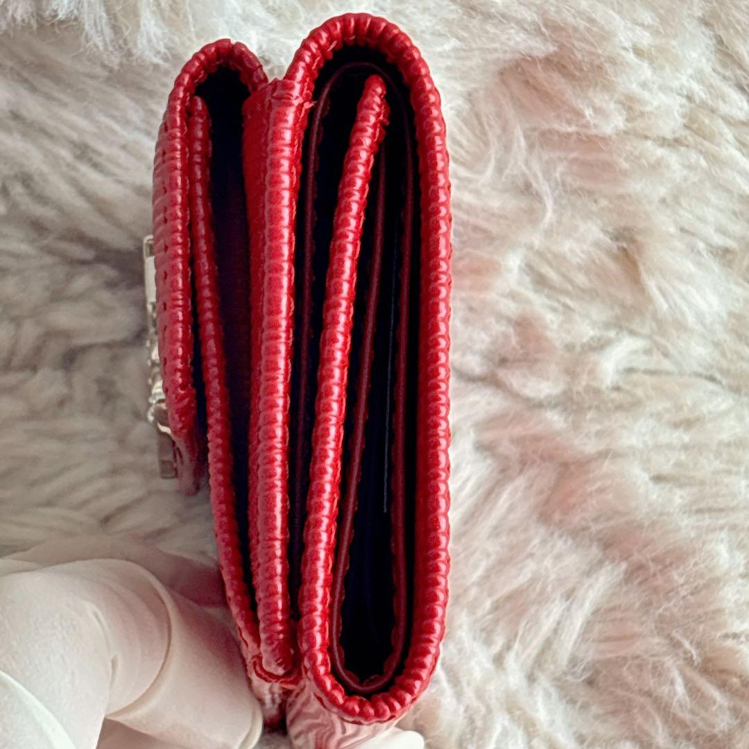 ヴィヴィアンウエストウッド 財布 三つ折り レッド オーブ ミニ財布 赤 レザー