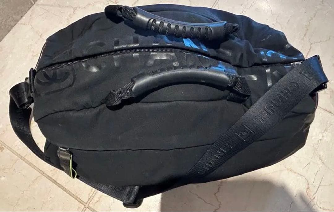 シャネルスポーツライン　ココマーク　黒ブラックボストンバッグ　CHANEL