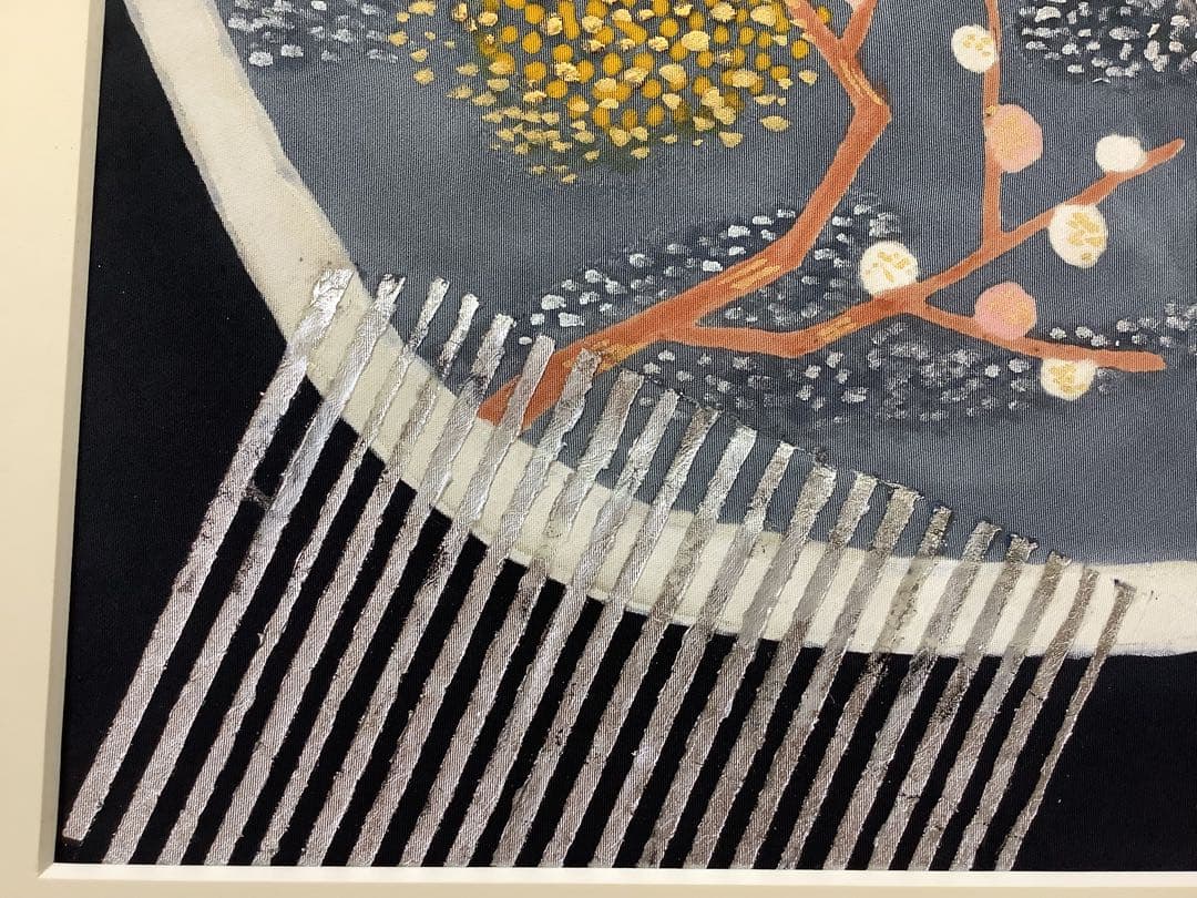 安達雅一　「白い風」工芸　染額　染織工芸作家　東京友禅　日展会友・日本工芸会会員