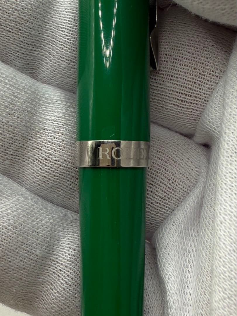 ROLEX 緑色 ボールペン 専用ケース付き