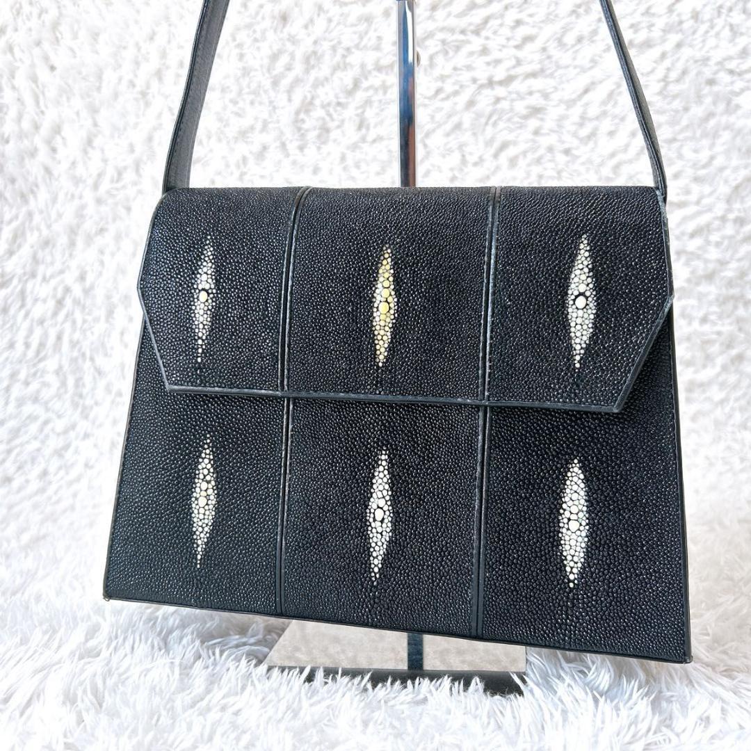 極希少✨海の宝石　スティングレイ　ワンショルダーバッグ　エイ革　フォーマルバッグ