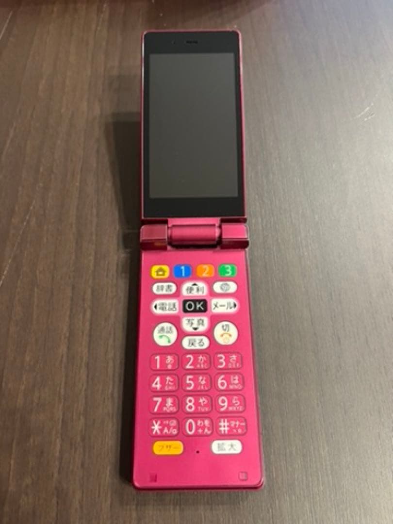 【値下げ交渉可】かんたん携帯9　505SH　ワインレッド