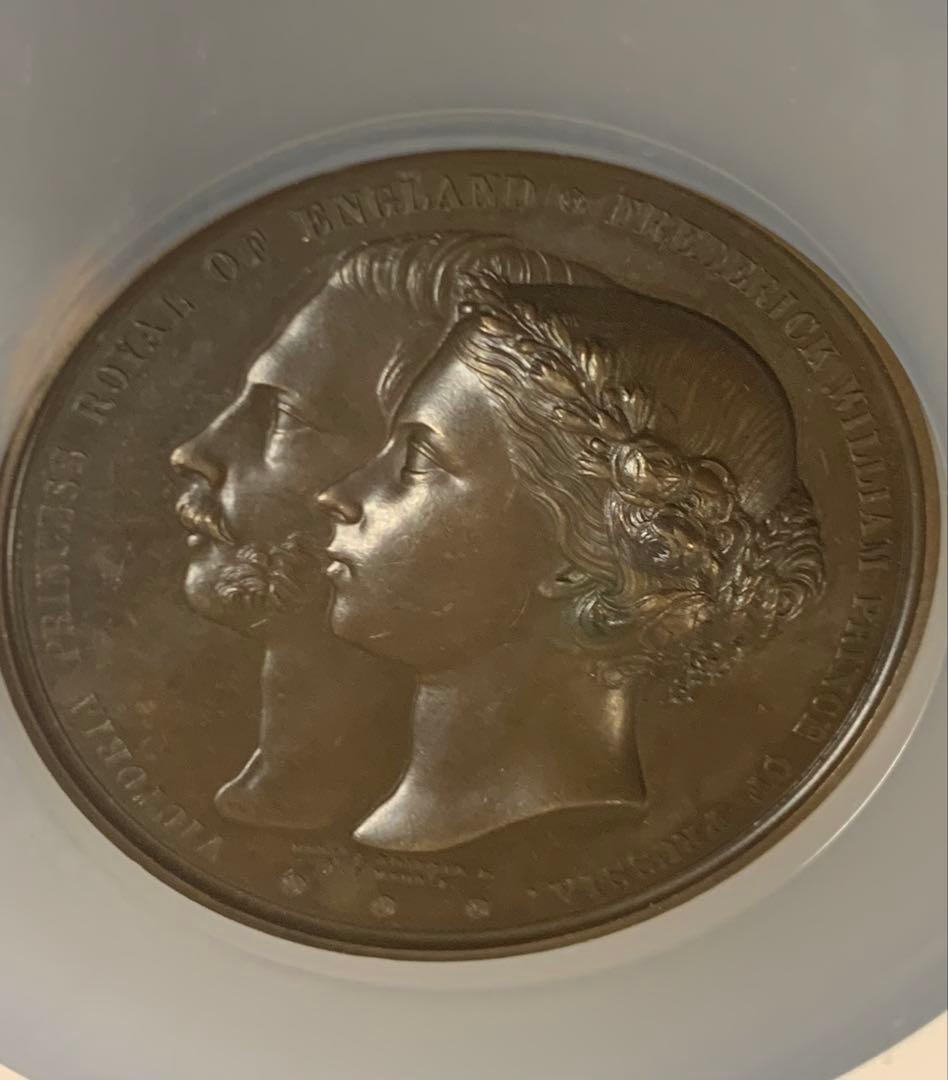 プリンセスヴィクトリアとフリードリヒ・ウィルヘルム 成婚記念メダル 1858年