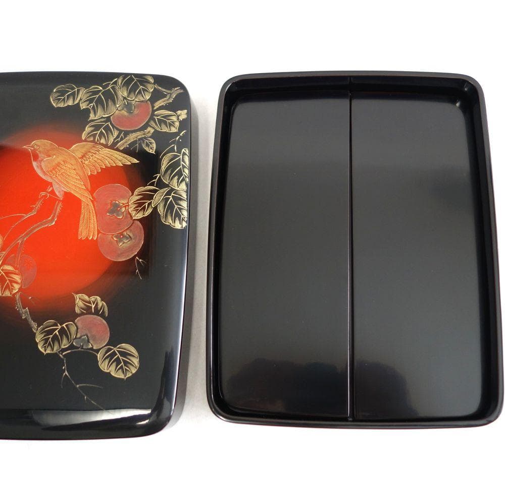 未使用 輪島塗 沈金 めじろ 硯箱