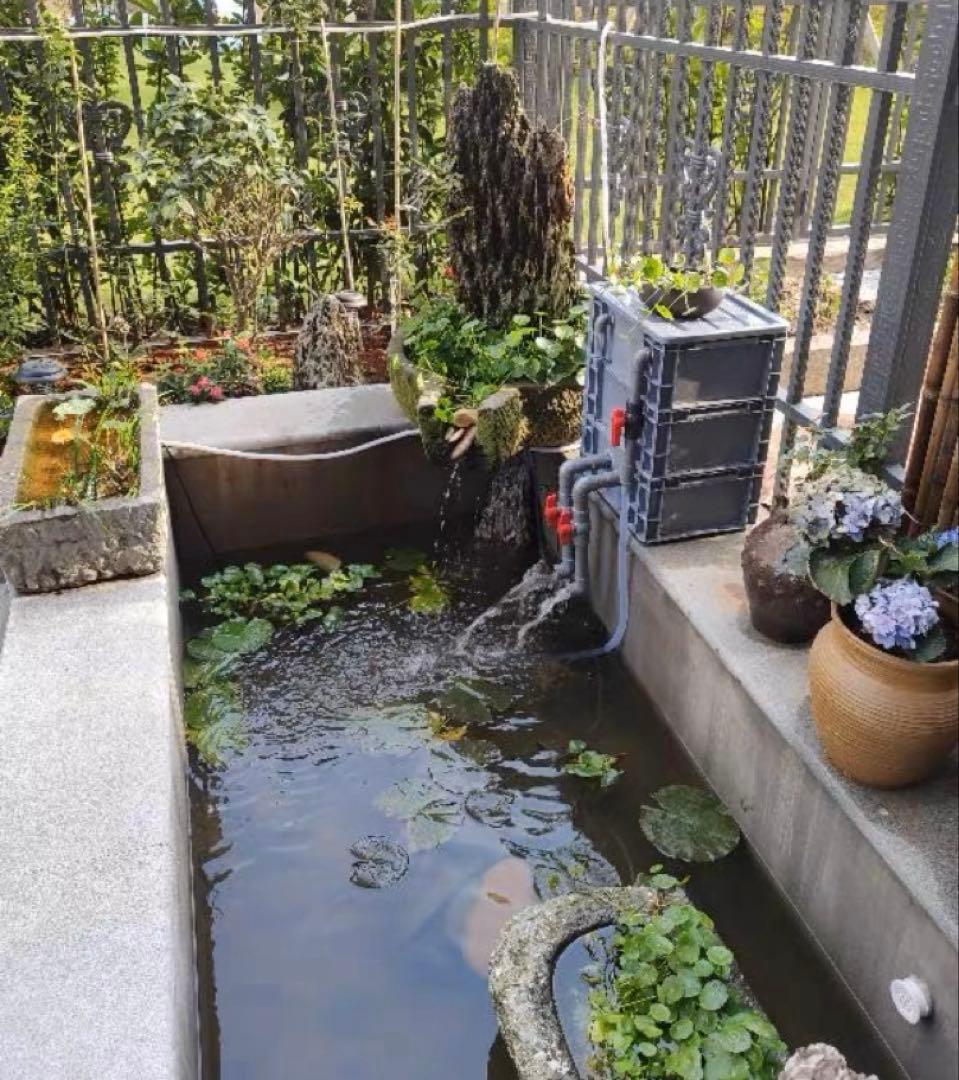 ポンプ付き池フィルター万能濾過装置 池フィルター最高濾過装置大)当日発送送料込み