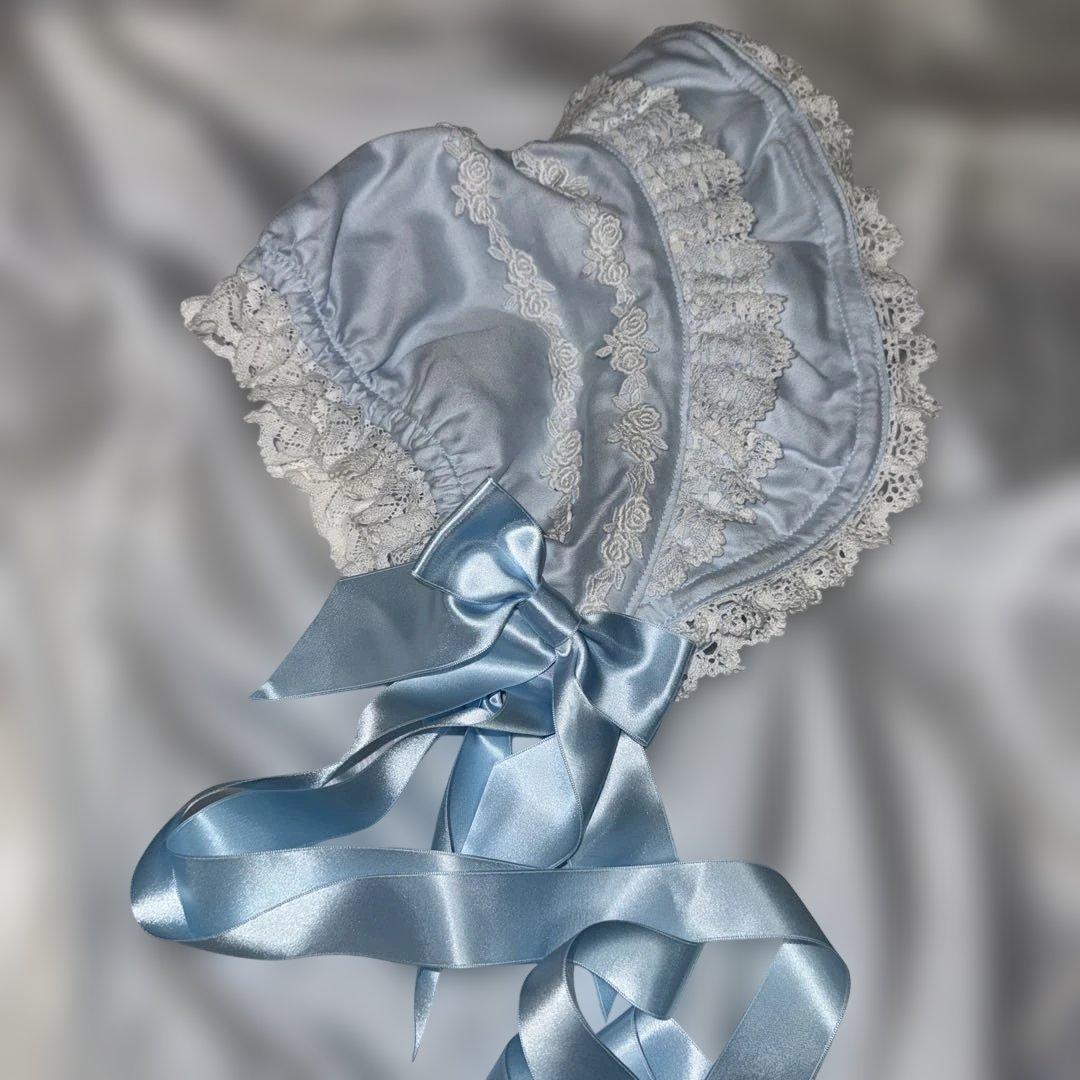 Romantic Roseハーフボンネット　サックス