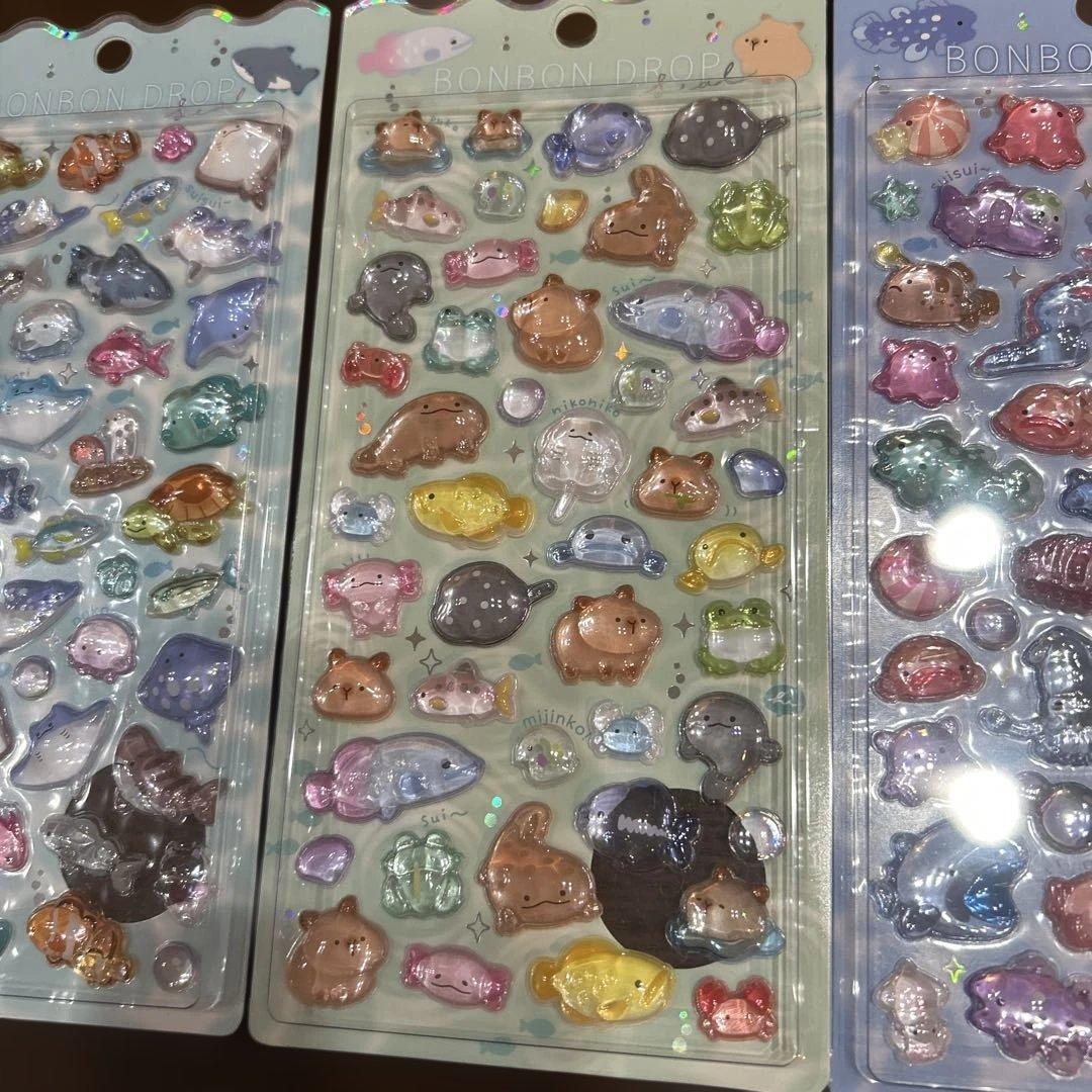 水族館限定　BONBON ボンボンドロップシール　4シート