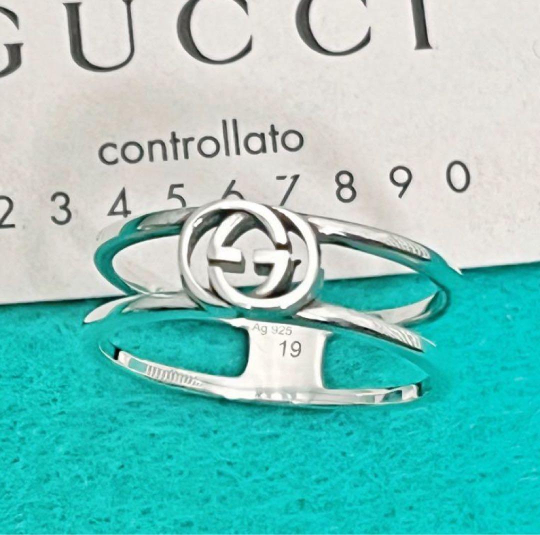 極美品‼️GUCCI 指輪　インターロッキングリング　18号