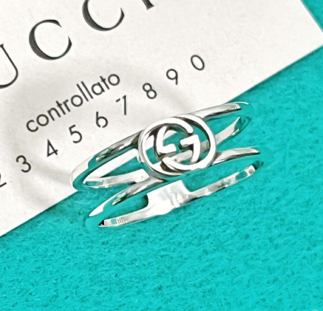 極美品‼️GUCCI 指輪　インターロッキングリング　18号