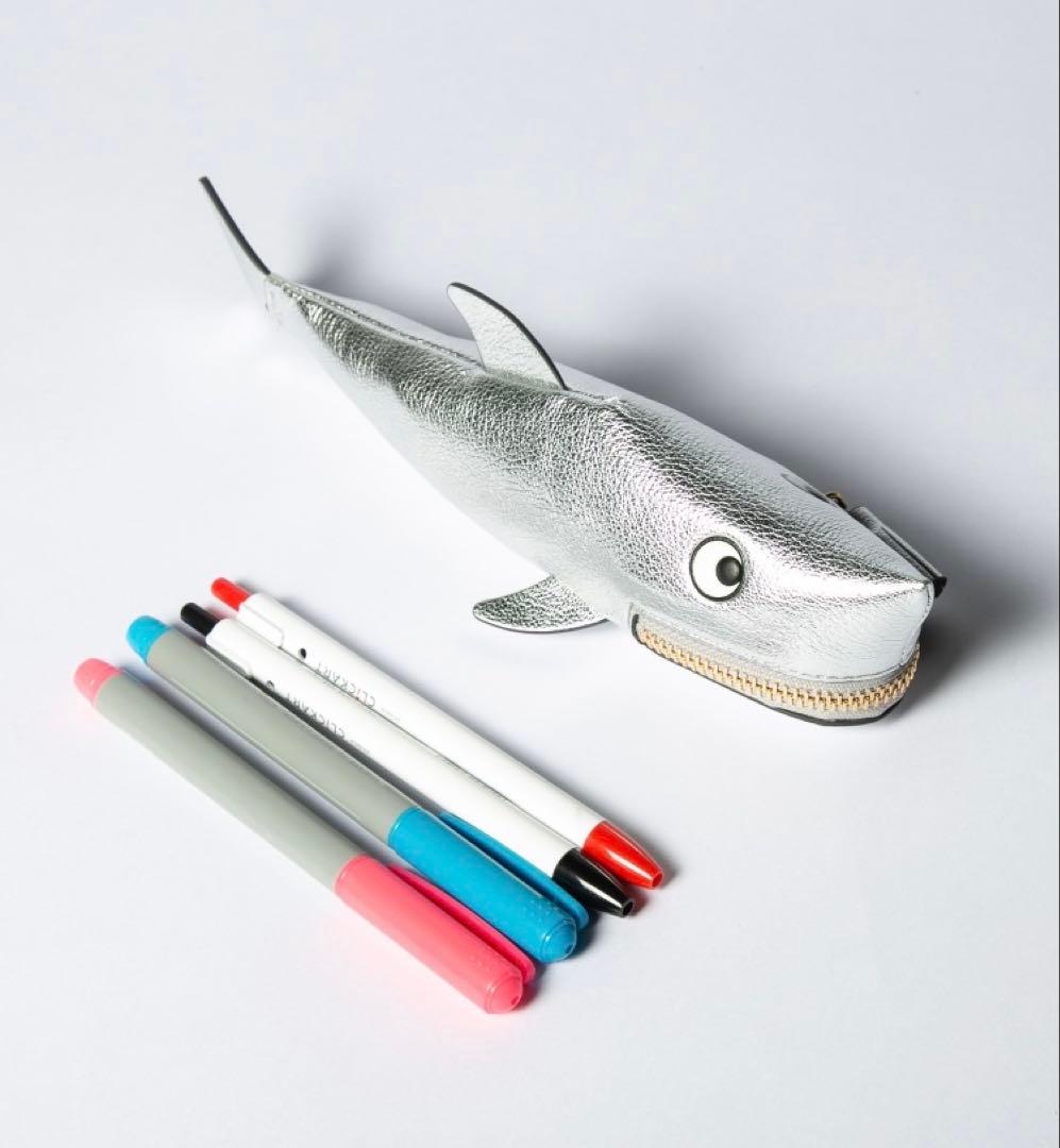 ANYA HINDMARCH アニヤハインドマーチ シャーク レザー ペンケース