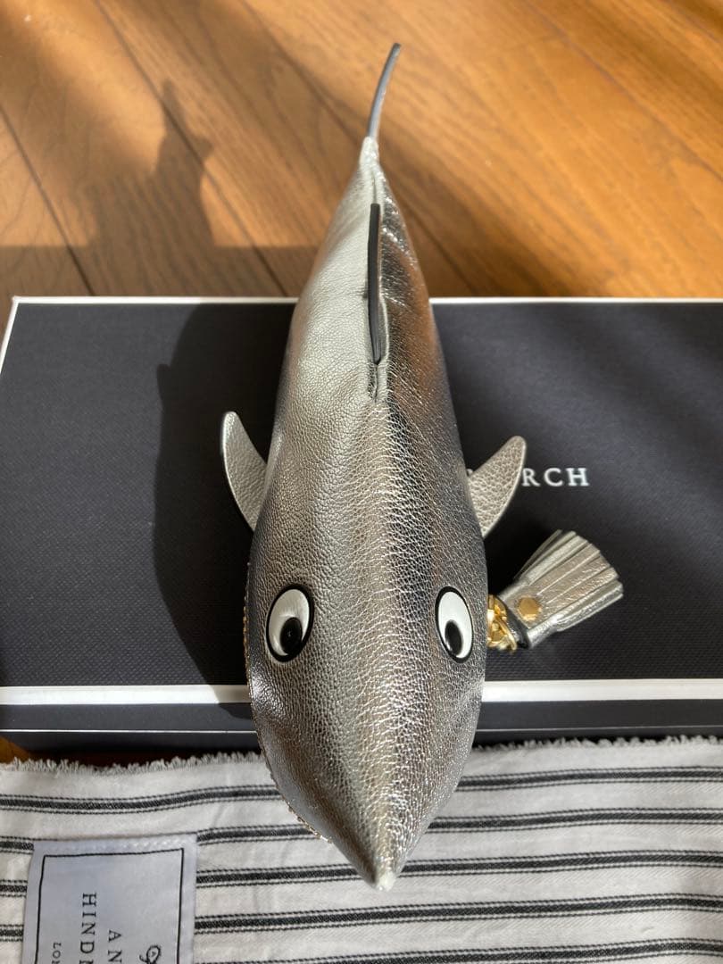 ANYA HINDMARCH アニヤハインドマーチ シャーク レザー ペンケース