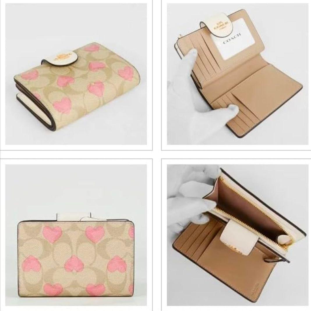 COACH ハート柄 二つ折り財布