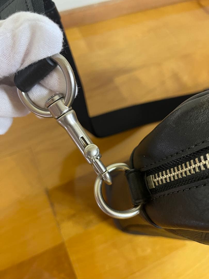 COACH レザービジネスバッグ 黒