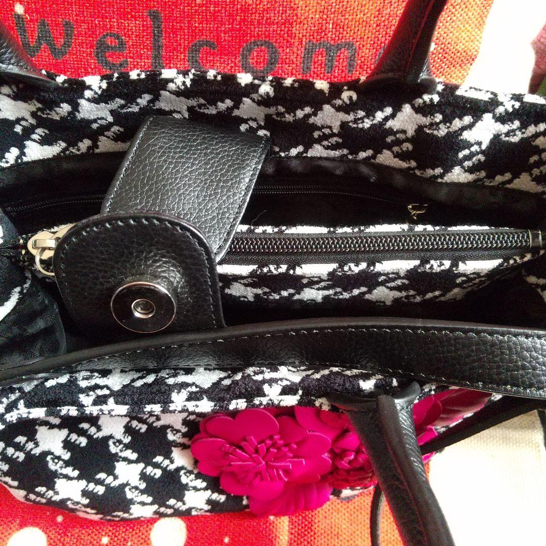 Think Bee! ハウンドトゥース柄ショルダーバッグ