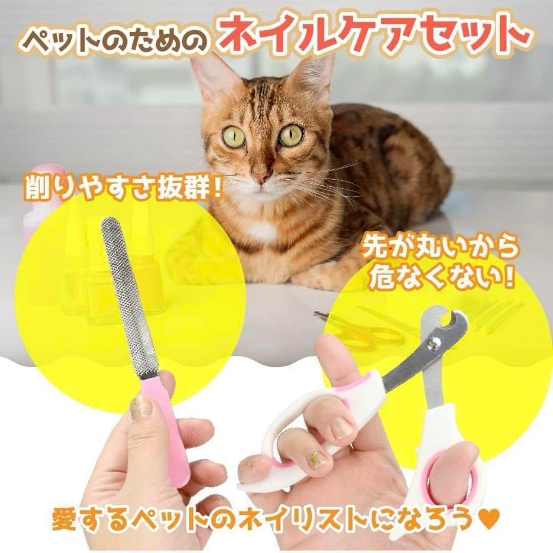 犬 猫 ペットお手入れ3点セット グルーミングブラシ 爪切り 爪やすり